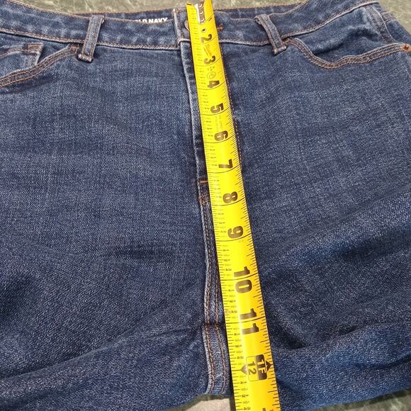 Old Navy Womens Sz 8 Dark Wash High Rise Vintage Cropped Flare Denim Jeans Cool - Picture 11 of 11
